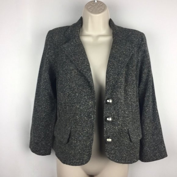 XOXO Gray Tweed Blazer Jacket - Picture 3 of 5